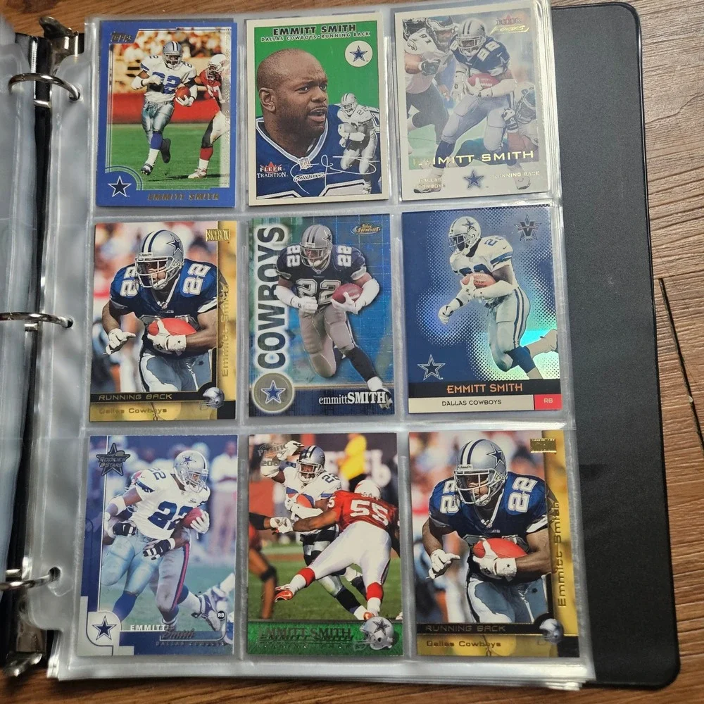 Lot of 124 Emmitt Smith Dallas Cowboys Cards Pro Fleer Score Upper Deck 90s